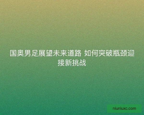 国奥男足展望未来道路 如何突破瓶颈迎接新挑战